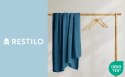 Koc HENRY kolor indygo tłoczony żakardowo styl nowoczesny 170x210 - BLA/HENRY/INDIGO/170X210