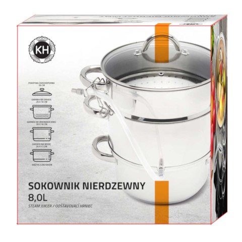 SOKOWNIK 8L INDUKCJA GARNEK DO SOKU DOMOWEGO KONIGHOFFER