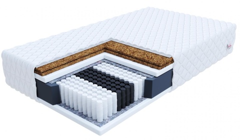 ltMaterac twardy muipocketowy H4H5 podwójny kokos GRADO 200x200x19 MICRO