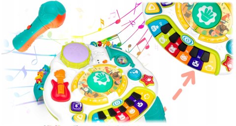 Multifunkcyjny Edukacyjny Muzyczny Stolik Dla Dzieci Pianinko Mikrofon