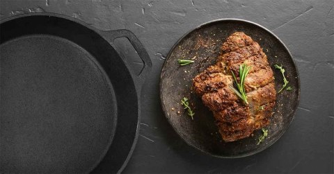 PATELNIA ŻELIWNA HAGE 31cm Z UCHEM INDUKCJA