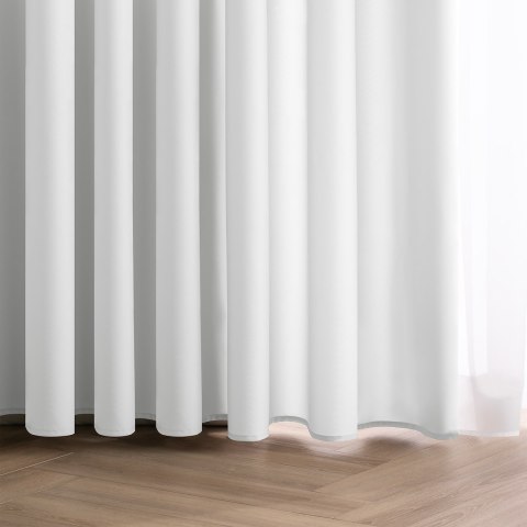 RESTILO zasłona CARLI kolor biały gładki styl klasyczny przelotki srebrne materiał oxford 200x270 - CURT/RES/OXFORD/CARLI/EYELET