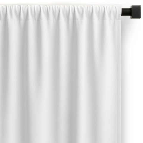 RESTILO zasłona CARLI kolor biały gładki styl klasyczny taśma materiał oxford 200x270 - CURT/RES/OXFORD/CARLI/PLEAT/WHITE/200X27