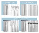 RESTILO zasłona CARLI kolor biały gładki styl klasyczny taśma materiał oxford 200x270 - CURT/RES/OXFORD/CARLI/PLEAT/WHITE/200X27