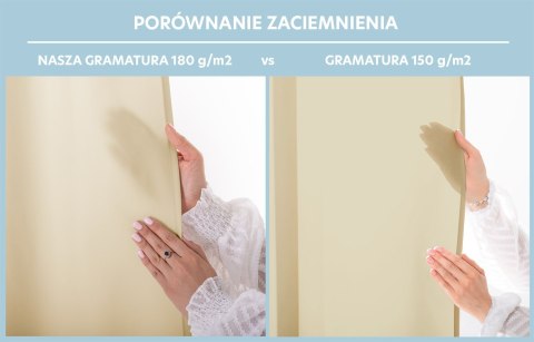 RESTILO zasłona CARLI kolor ciepły beż gładki styl klasyczny przelotki srebrne materiał oxford 200x250 - CURT/RES/OXFORD/CARLI/E