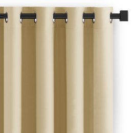RESTILO zasłona CARLI kolor ciepły beż gładki styl klasyczny przelotki srebrne materiał oxford 200x270 - CURT/RES/OXFORD/CARLI/E