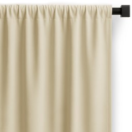 RESTILO zasłona CARLI kolor ciepły beż gładki styl klasyczny taśma materiał oxford 200x270 - CURT/RES/OXFORD/CARLI/PLEAT/SANDBEI