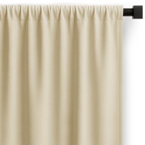 RESTILO zasłona CARLI kolor ciepły beż gładki styl klasyczny taśma materiał oxford 200x270 - CURT/RES/OXFORD/CARLI/PLEAT/SANDBEI
