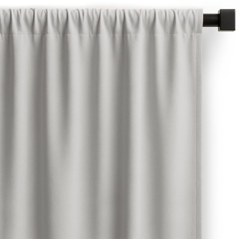 RESTILO zasłona CARLI kolor szary gładki styl klasyczny taśma materiał oxford 200x270 - CURT/RES/OXFORD/CARLI/PLEAT/SILVER/200X2