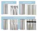 RESTILO zasłona CARLI kolor szary gładki styl klasyczny taśma materiał oxford 200x270 - CURT/RES/OXFORD/CARLI/PLEAT/SILVER/200X2