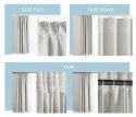 RESTILO zasłona CARLI kolor szary gładki styl klasyczny taśma materiał oxford 200x270 - CURT/RES/OXFORD/CARLI/PLEAT/SILVER/200X2