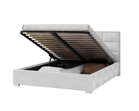 Łóżko APOLLO tapicerowane  120x200 TRINITY  Biel metalowy stelaż