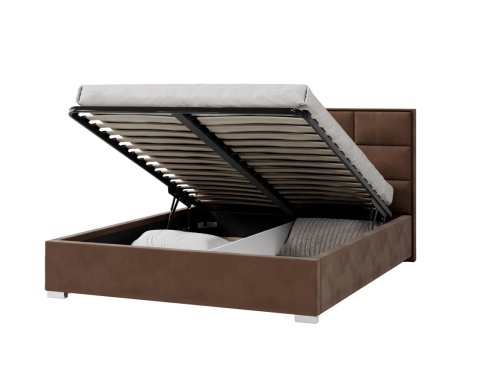 Łóżko APOLLO tapicerowane  120x200 TRINITY  Brązowy metalowy stelaż