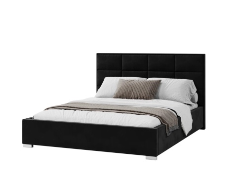 Łóżko APOLLO tapicerowane  180x200 TRINITY Czarny metalowy stelaż