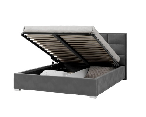 Łóżko APOLLO tapicerowane  180x200 TRINITY Grafitowy metalowy stelaż