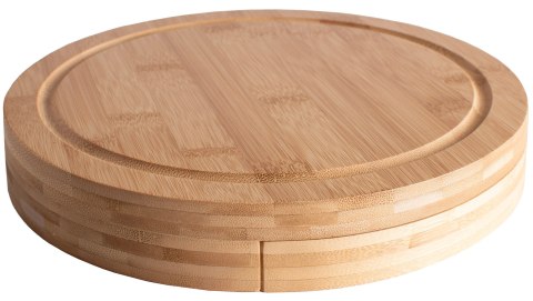 Deska bambusowa do serów ANDRA 25 cm z nożami