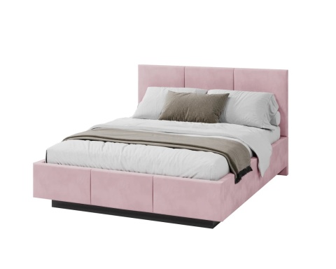 Łóżko lewitujące tapicerowane AVEIRO Paris (PINK) 90x200 stelaż met.