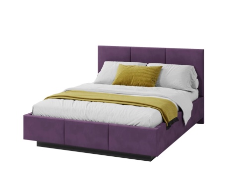 Łóżko lewitujące tapicerowane AVEIRO Paris (PURPLE) 90x200 stelaż met.