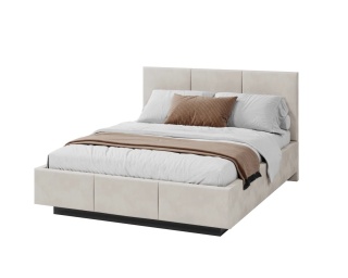 Łóżko lewitujące tapicerowane AVEIRO Paris (CREAM) 180x200 stelaż met.