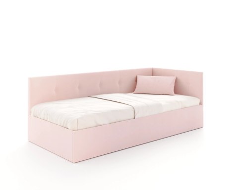 Łóżko młodzieżowe EDDY 2 z pojemnikiem - 140x200 - TRINITY - Turkusowy