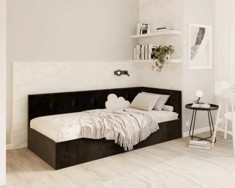 Łóżko młodzieżowe EDDY 2 z pojemnikiem - 140x200 - TRINITY - Turkusowy