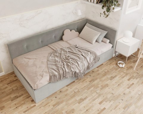 Łóżko młodzieżowe EDDY 2 z pojemnikiem - 140x200 - TRINITY - Turkusowy