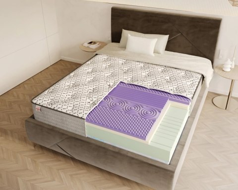 Materac piankowy wyjątkowo elastyczny H4,H3 BRILLANTE 120x200X26 Tencel