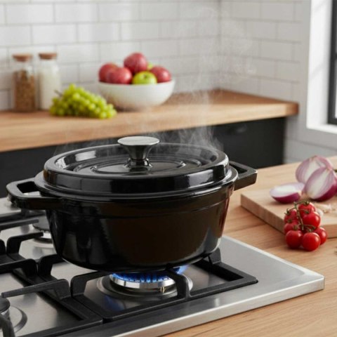 EMALIOWANA BRYTFANNA ŻELIWNA FORMA DO CHLEBA 2,85L HAGE CZARNA