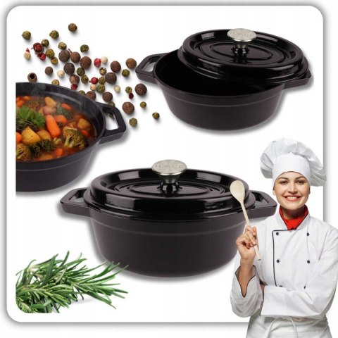 EMALIOWANA BRYTFANNA ŻELIWNA FORMA DO CHLEBA 2,85L HAGE CZARNA