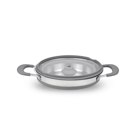 PLATINET SILICONE FOLDABLE CAMPING COOKING POT GARNEK SILIKONOWY SKŁADANY KEMPINGOWY 1,5 L GREY [46297]