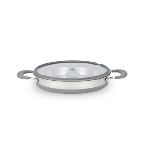 PLATINET SILICONE FOLDABLE CAMPING COOKING POT GARNEK SILIKONOWY SKŁADANY KEMPINGOWY 3 L GREY [46298]