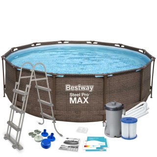 Basen ogrodowy stelażowy 366 x 100 cm 10w1 Bestway 56709