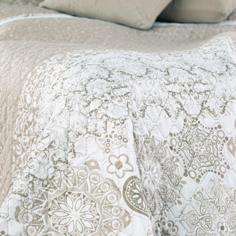 Narzuta ALHAMBRA kolor beżowy drukowany materiał mikrofibra 170x270 DecoKing - CHON/ALHAMBRA/BEI+WH/170x270