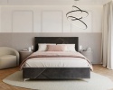 Łóżko tapicerowane NAVARO met. stelaż 120x200 PARIS Anthracite