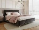 Łóżko tapicerowane NAVARO met. stelaż 120x200 PARIS Anthracite
