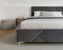 Łóżko tapicerowane NAVARO met. stelaż 120x200 PARIS Steel