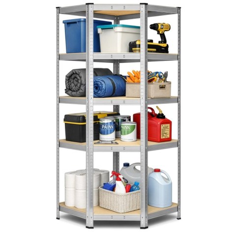 Regał magazynowy narożny 5 poziomów 180X70x40 875 kg