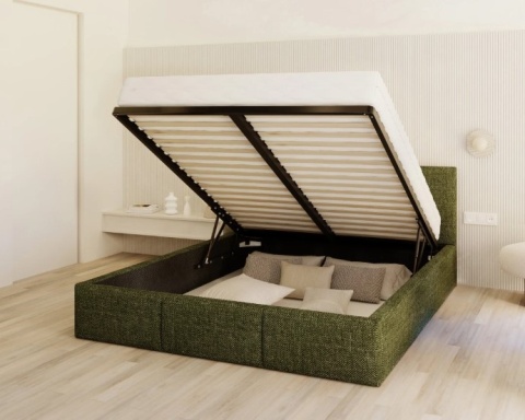 Łóżko AMBER OTTAWA RÓŻNE KOLORY) 140x200 STELAŻ METALOWY