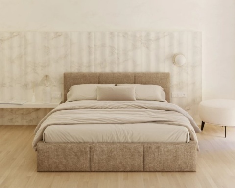 Łóżko AMBER OTTAWA RÓŻNE KOLORY) 140x200 STELAŻ METALOWY