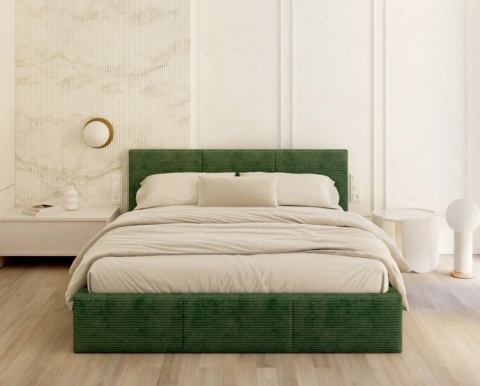 Łóżko AMBER SZTRUKS RÓŻNE KOLORY) 140x200 STELAŻ METALOWY