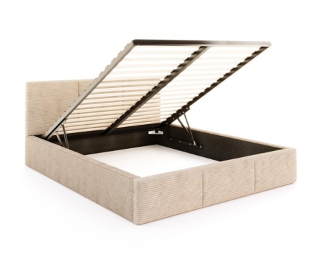 Łóżko AMBER SZTRUKS ( RÓŻNE KOLORY ) 160x200 metalowy stelaż