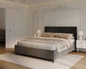Łóżko tapicerowane ELEGANTE PARIS stelaż metalowy 160x200 Anthracite