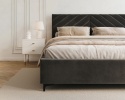 Łóżko tapicerowane ELEGANTE PARIS stelaż metalowy 160x200 Anthracite