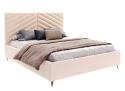 Łóżko tapicerowane ELEGANTE PARIS stelaż metalowy 160x200 Cream