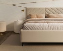 Łóżko tapicerowane ELEGANTE PARIS stelaż metalowy 160x200 Cream