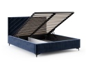 Łóżko tapicerowane ELEGANTE PARIS stelaż metalowy   160x200    Deep Blue