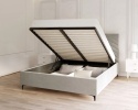 Łóżko tapicerowane ELEGANTE PARIS stelaż metalowy 160x200 Light Gray