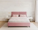 Łóżko tapicerowane ELEGANTE PARIS stelaż metalowy 160x200 Pink