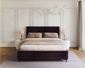 Łóżko tapicerowane ELEGANTE PARIS stelaż metalowy 160x200 Purple