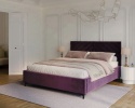 Łóżko tapicerowane ELEGANTE PARIS stelaż metalowy 160x200 Purple